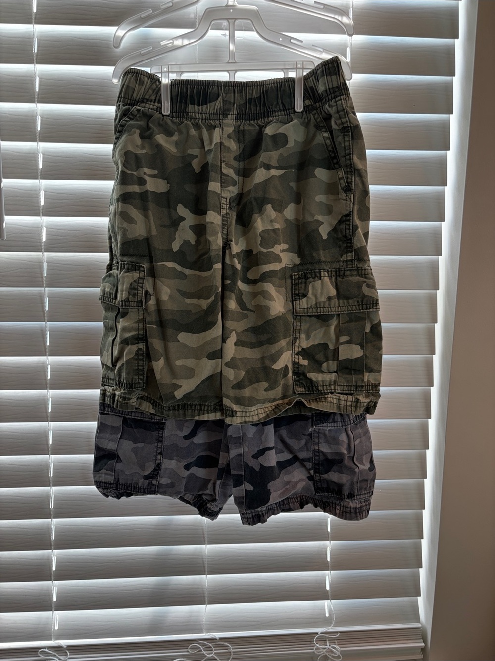 The Children's Place Green Camo Cargo Shorts - Twin Pack